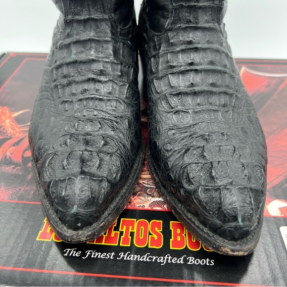 Los Altos Crocodile Cowboy Boots - Picture 6 of 15